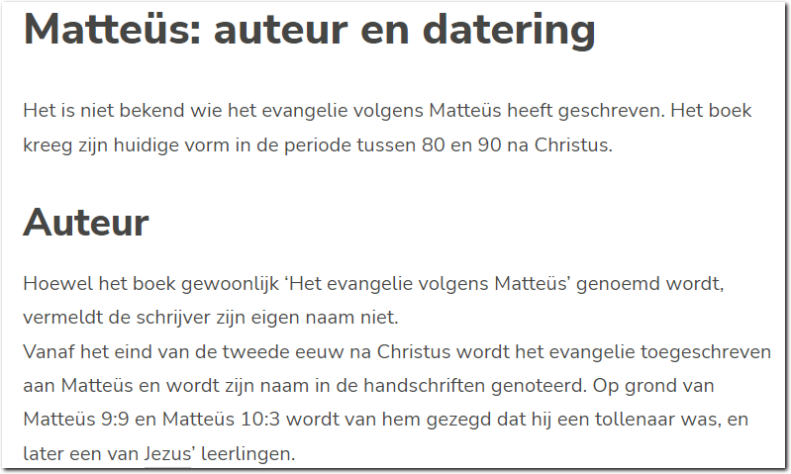 Schrijver Mattheus Schrijver Mattheus