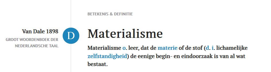 Definitie materialisme